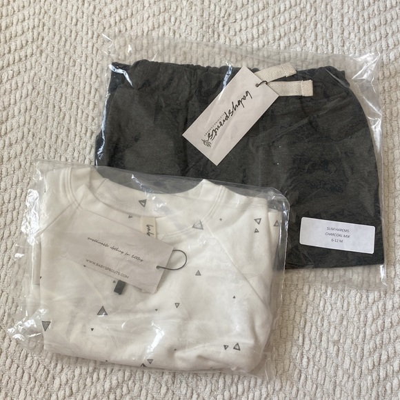 Babysprouts || Raglan Sweatshirt + French Terry Slim Harems Sweatpants - Picture 7 of 7